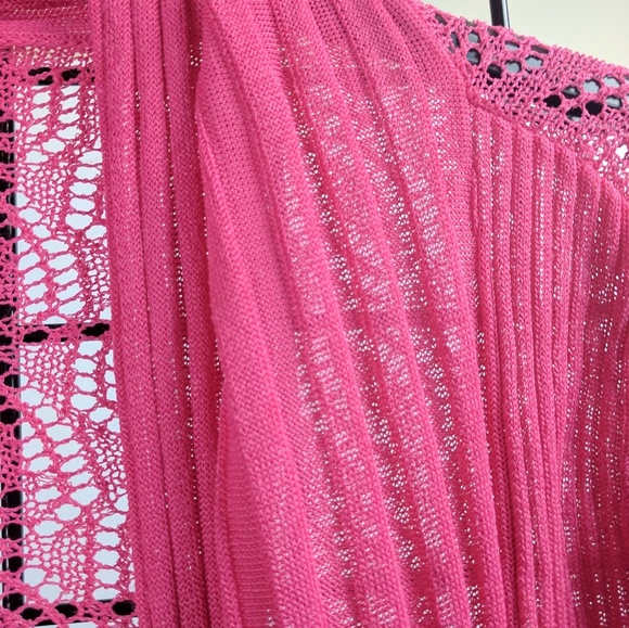 Pink Lace Cardigan size small/medium - Picture 5 of 6